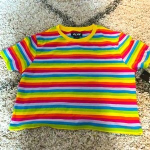 Rainbow crop top zumiez 🌈